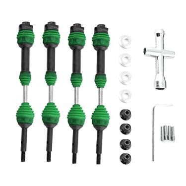 Imagem de Metal Front & Rear Driveshafts Kits Replacement Modified for TRAXXAS Hoss/Rustler/Slash/Stampede 4X4 2wd