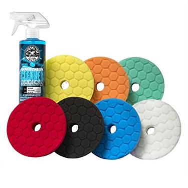 Imagem de Chemical Guys BUFX700 Hex-Logic Quantum melhor do melhor kit de enchimento de polimento e polimento, 16 fl. Oz (8 itens) (5,5 polegadas serve para placa de suporte de 12,7 cm)