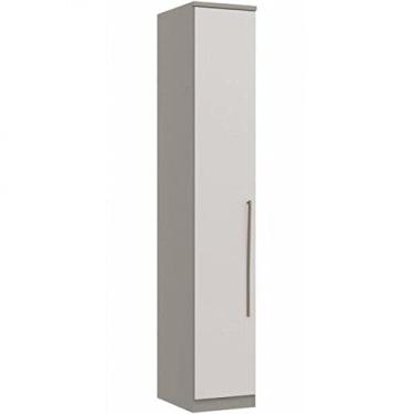 Imagem de Módulo de Guarda Roupa 1 Porta Elegance Móveis Castro Niquel/blanc