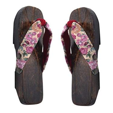 Imagem de Geta tamancos infantis chinelos sandálias de madeira tamanho 16 a 22 adolescentes cosplay foto acessórios verão chinelos (rosa), rosa, Size 18-26