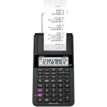 Imagem de Calculadora Com Bobina Casio Hr-8Rc-Bk - Preta