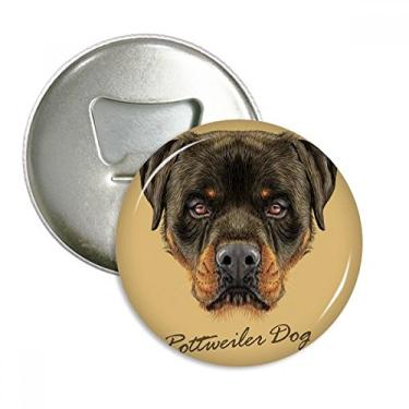 Imagem de Abridor de garrafa de animal de estimação Black Feroz Rottweiler Emblema multifuncional