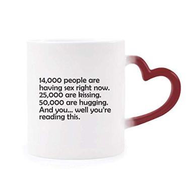 Imagem de Caneca sensível ao calor de um cão no dia dos namorados, caneca vermelha que muda de cor