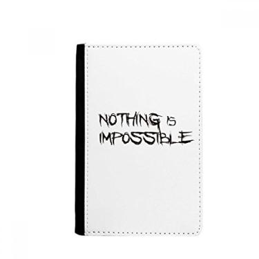 Imagem de Porta-passaporte com citação Nothing Is Impossible Notecase Burse carteira porta-cartões