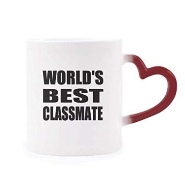 Imagem de World's Best Classmate Caneca sensível ao calor temporada de formatura copo de grés que muda de cor vermelha