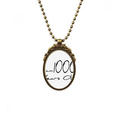 Imagem de DIYthinker I am 1000 Years Old Age Longevity Colar vintage com pingente de contas