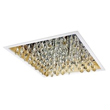 Imagem de Embutido Lusso 8 Halogena G9 40w 490x490x95mm New Line, 320w 110v Branco Com Dourado Médio