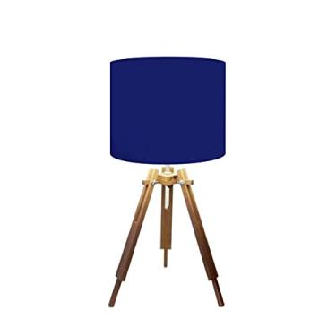 Imagem de Abajur Mesa Tripé Madeira 60cm Cores Lisas - Md1001 Cúpula Ø30