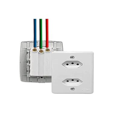 Imagem de Conjunto Ilumi Stylus 4X2 Placa 2 Tomadas 20A Monobloco 250V