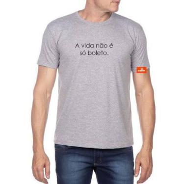 Imagem de Camiseta Masculina Com Estampa A Vida Não É Só Boleto - Gusdan