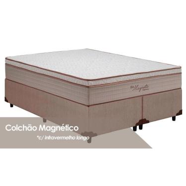 Imagem de Cama Box Queen: Colchão Molas Pocket Ensacadas Kappesberg Bio Magnético + Base crc Courano Clean(158x198)