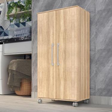 Imagem de Armario Lavanderia Michele 2 Pts 1,10m Com Rodinhas