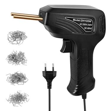 Imagem de Conjunto de ferramentas de reparo de rachaduras de painel portátil para máquina de solda de plásticos corte térmico grampeador a quente conjunto de ferramentas para reparo de plásticos com luz LED