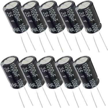 Imagem de Capacitor Eletrolítico 1000uF 35V - Kit 10 Peças