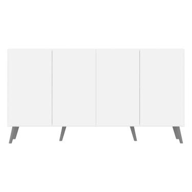 Imagem de Aparador Buffet Retrô Multimóveis 4 Portas Branco/preto