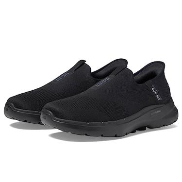 Imagem de Skechers Tênis masculino Gowalk 6 Slip ins Athletic Slip-On | Tênis casual com espuma viscoelástica, Preto, 9 X-Wide