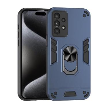 Imagem de Estojo Fino Compatible with Samsung Galaxy A13 4G Phone Case with Kickstand & Shockproof Military Grade Drop Proof Protection Rugged Protective Cover PC Matte Textured Sturdy Bumper Cases (Size : Blu