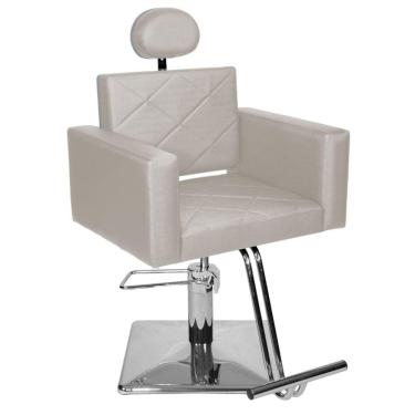 Imagem de Cadeira Poltrona de Cabeleireiro Evidence Fixo Branco Facto
