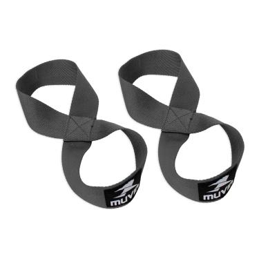 Imagem de Strap Musculação 8 Muvin – Par – Três Tamanhos – 60, 70 ou 80 cm - Levantamento de Peso – Proteção – Haltere – Resistente – Confortável – Antiderrapante – Maior aderência