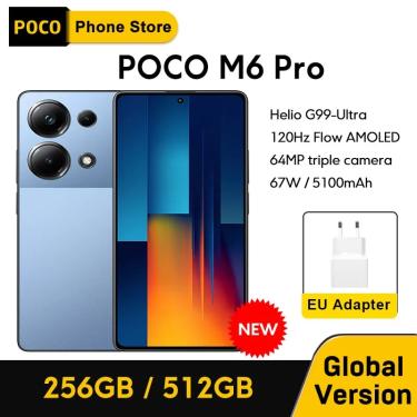 Imagem de POCO-M6 Pro Smartphone  Versão Global  NFC  256GB  512GB  Helio G99  Ultra 64MP  Câmera Tripla com