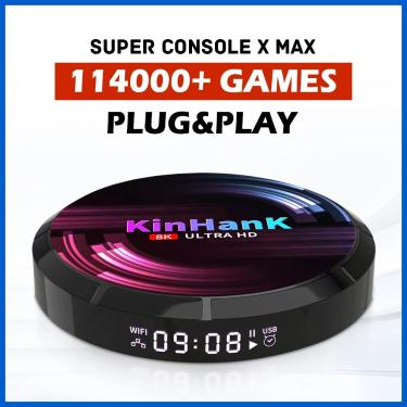 Imagem de Super Console X Max H96 Consolas de Videogame Retro  TV Box  Jogador  TV Box  4K HD  Wi-Fi  114000