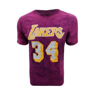 Imagem de Camiseta Mitchell & Ness Los Angeles Lakers 34 O'Neall-Masculino
