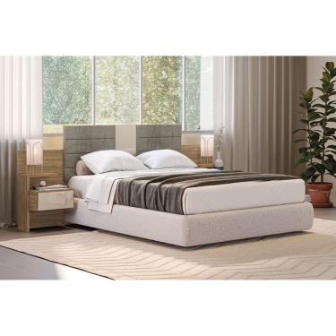 Imagem de Cabeceira Casal/queen 2 Mesas de Apoio G290 Nogueira