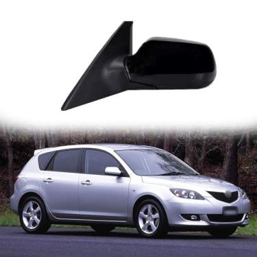 Imagem de Espelho retrovisor adequado para Mazda 3 BK M3 2006-2012 para montagem do espelho lateral do motorista para Mazda 3, acessórios, ajuste de lente, dobrável elétrico
