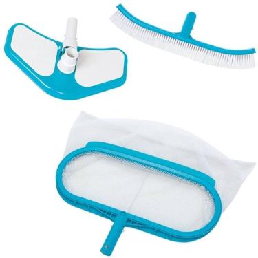 Imagem de Kit de Limpeza e Manutenção com Aspirador Peneira e Escova Intex