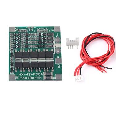Imagem de Placa de proteção 4S 30A 14,8 V, placa de proteção de PCB de bateria de lítio Carregador de bateria Placa de proteção de alta corrente Proteção contra sobrecarga Função de