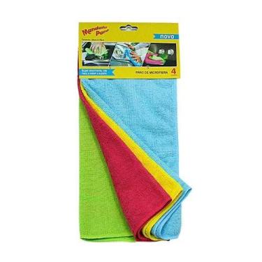 Imagem de Kit 4 Flanelas de Microfibra 30x30cm Mandala