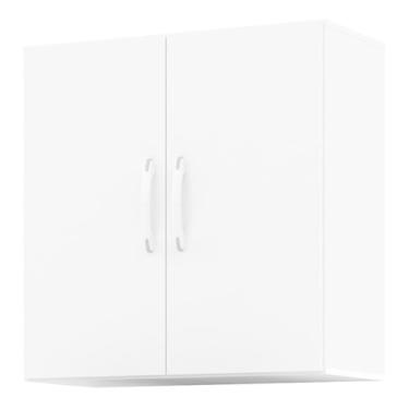 Imagem de Armario Duas Portas Branco Suspenso Cozinha Multiuso Aéreo - PLM