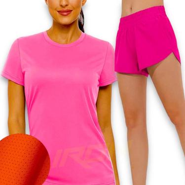 Imagem de Conjunto Camiseta Blusinha DRY + Short TACTEL Academia Corrida Yoga 637-Feminino