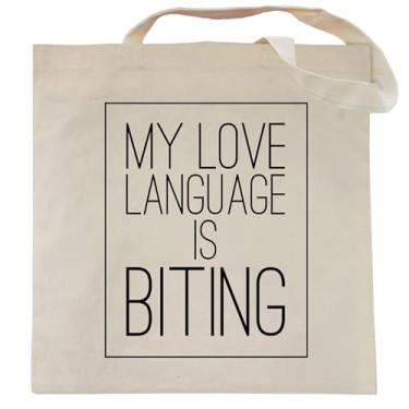 Imagem de Pet Studio Art Sacolas divertidas de humor adulto - sátira - boba - impressa à mão, presente exclusivo, Linguagem do amor, One Size
