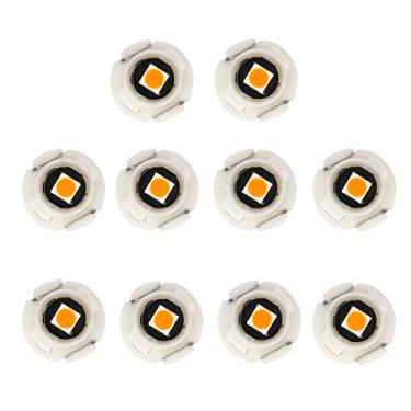 Imagem de WLJH 10x Amarelo T4.2 Neo Wedge Led 3030 Chipest 10 mm Base Carro Instrumento Cluster Lâmpada Painel Medidor HVAC Aquecedor AC Controle Climático Lâmpadas Interruptor Indicação Luz Interior