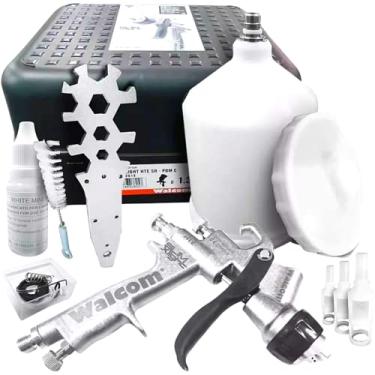 Imagem de Pistola Profissional Para Pintura Automotiva Walcom Slim X-Light Com Maleta e Kit Reparo