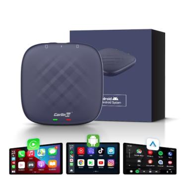 Imagem de Adaptador CarlinKit Wireless para Android Auto e CarPlay Android 13.0, compatível apenas com carros com tela sensível ao toque CarPlay com fio, chip SM6225 de 8 núcleos, 8+128 GB/4G/Netflix/YouTube