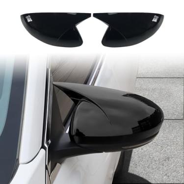 Imagem de Xhfarce Capa para Nissan Altima 2019-2024 e Sentra 2020-2024 Chifre de boi retrovisor lateral capa de espelho retrovisor lateral do carro acessórios de decoração exterior automotivo 2 peças (preto