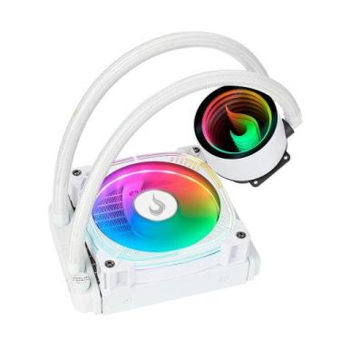 Imagem de Water Cooler Rise Mode Aura Frost Pro, ARGB, 120mm, AMD/Intel, Branco 