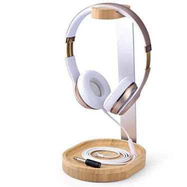 Imagem de Avantree Suporte universal de madeira e alumínio para fone de ouvido c