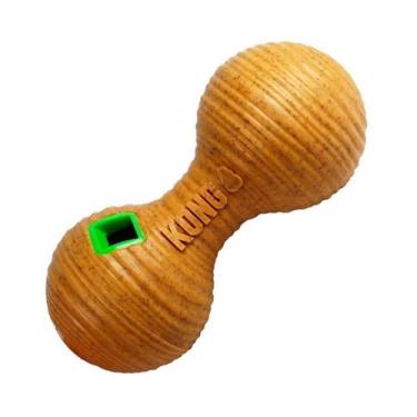 Imagem de Brinquedo Kong para Cães Bamboo Feeder Dumbbell MD Bege