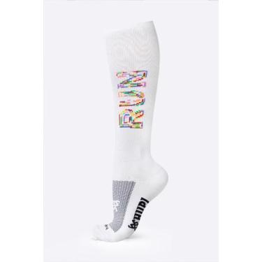 Imagem de Meia HUPI Run Colors Branca Longa, Branco