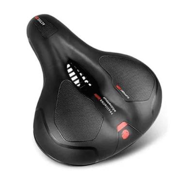 Imagem de Selim Vazado Anatômico Gel Conforto Bike MTB Fita Refletiva - WBCOM