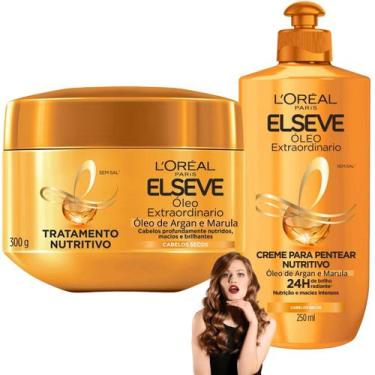 Imagem de Kit Elseve Óleo Extraordinário Creme Cabelos Dos Sonhos 300G - L'oreal