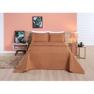 Imagem de Cobre Leito 200 Fios Casal Ravena 03 Peças - Terracota - Bia Enxovais