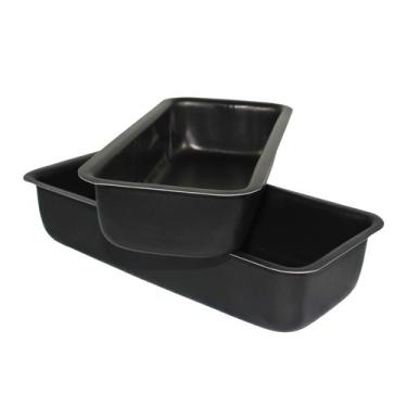Imagem de Jogo Kit 2 Formas Assadeiras Pão Caseiro Bolo Antiaderente - Fortplast