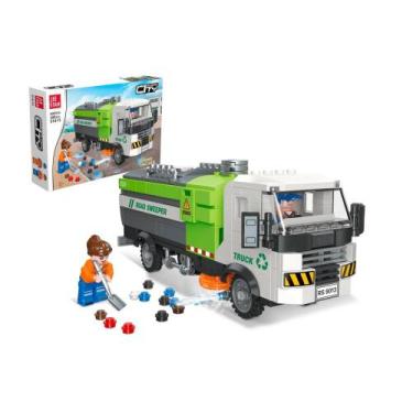 Imagem de Blocos de Montar Caminhao de Reciclagem e Limpeza 395 Global City - Ji
