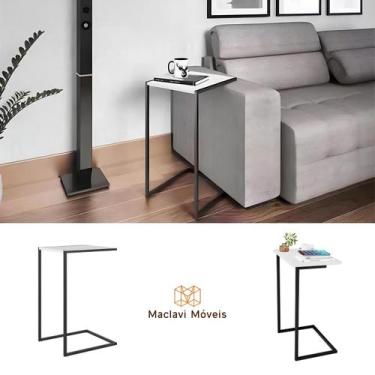 Imagem de Mesa Lateral e Apoio de Sofá Para Notebook Home Office Maclavi Móveis