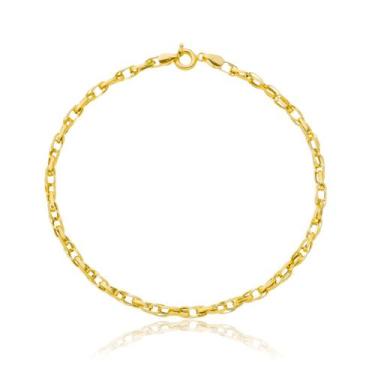 Imagem de Pulseira Ondulada Masculina Reforçada Ouro 18k 750 - Thile Jóias