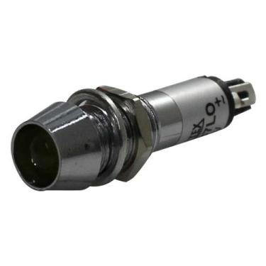 Imagem de Sinaleiro Redondo 8mm 24V Laranja Metaltex, Laranja